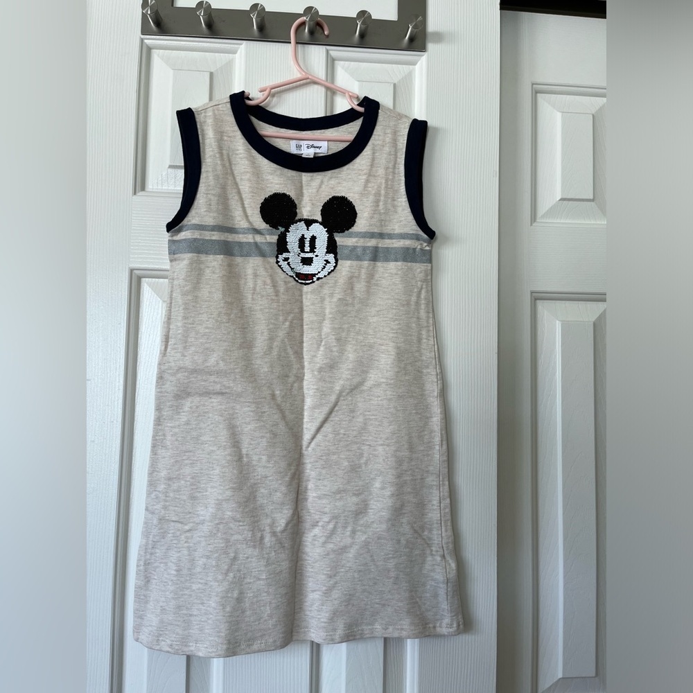 Gap Disney tank dress with sequin flip Mickey, size L - Picture 3 of 8
